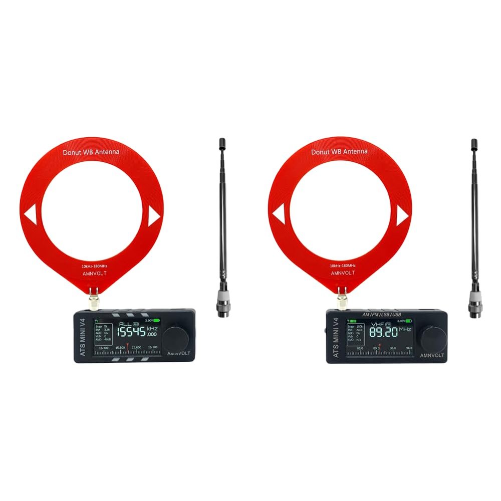 AMNVOLT V4 ATS MINI Radio IPS Screen Si4732 DSP Radio AM FM Receiver (Plastic)