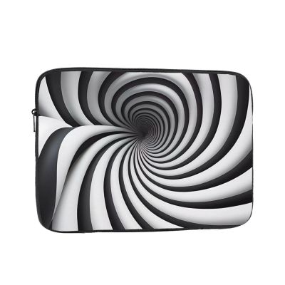 10 Inch Shockproof Laptop Bag, Full Width Spiral Optical Illusion Gif Print Handbag Suitable For Business And Daily Use