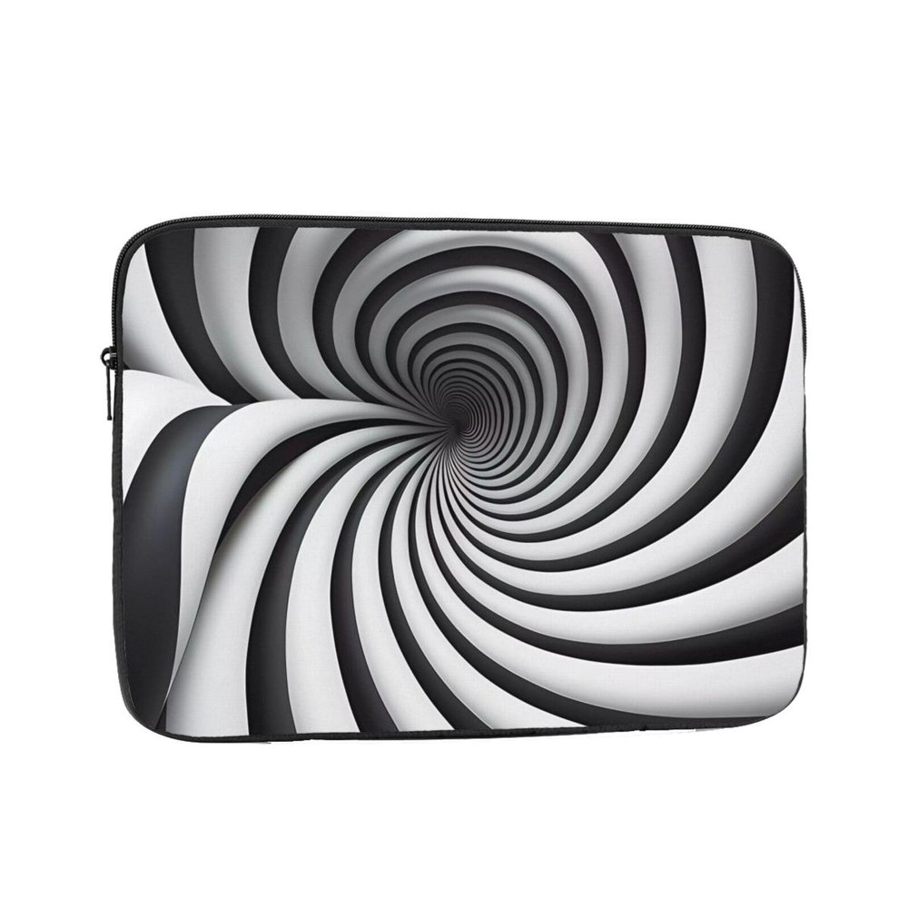 10 Inch Shockproof Laptop Bag, Full Width Spiral Optical Illusion Gif Print Handbag Suitable For Business And Daily Use