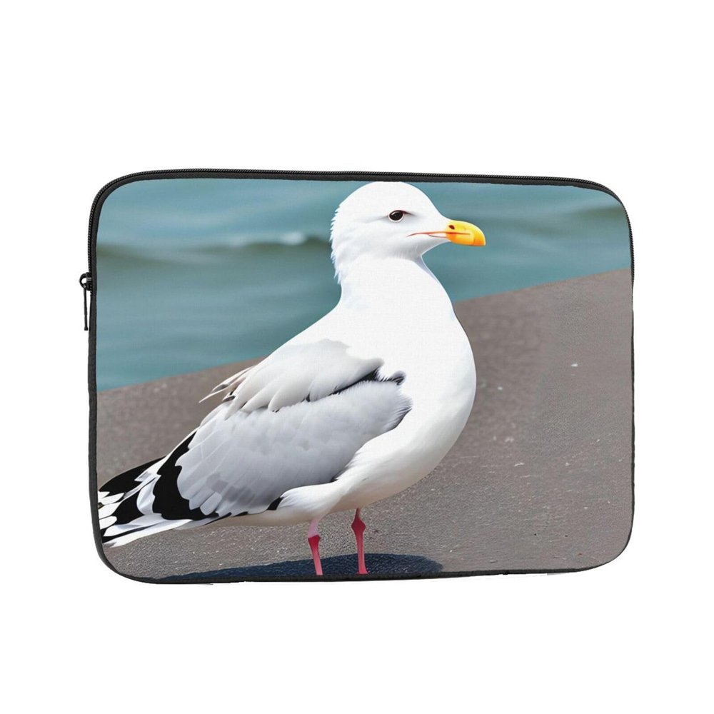12 Inch Portable And Shockproof Laptop Bag With Unique Cute Seagull Print, For Work, University, And Commuting