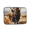 12 Inch Shockproof Laptop Bag, Full Width North American Bison Herd Print Handbag Suitable For Business And Daily Use view 1