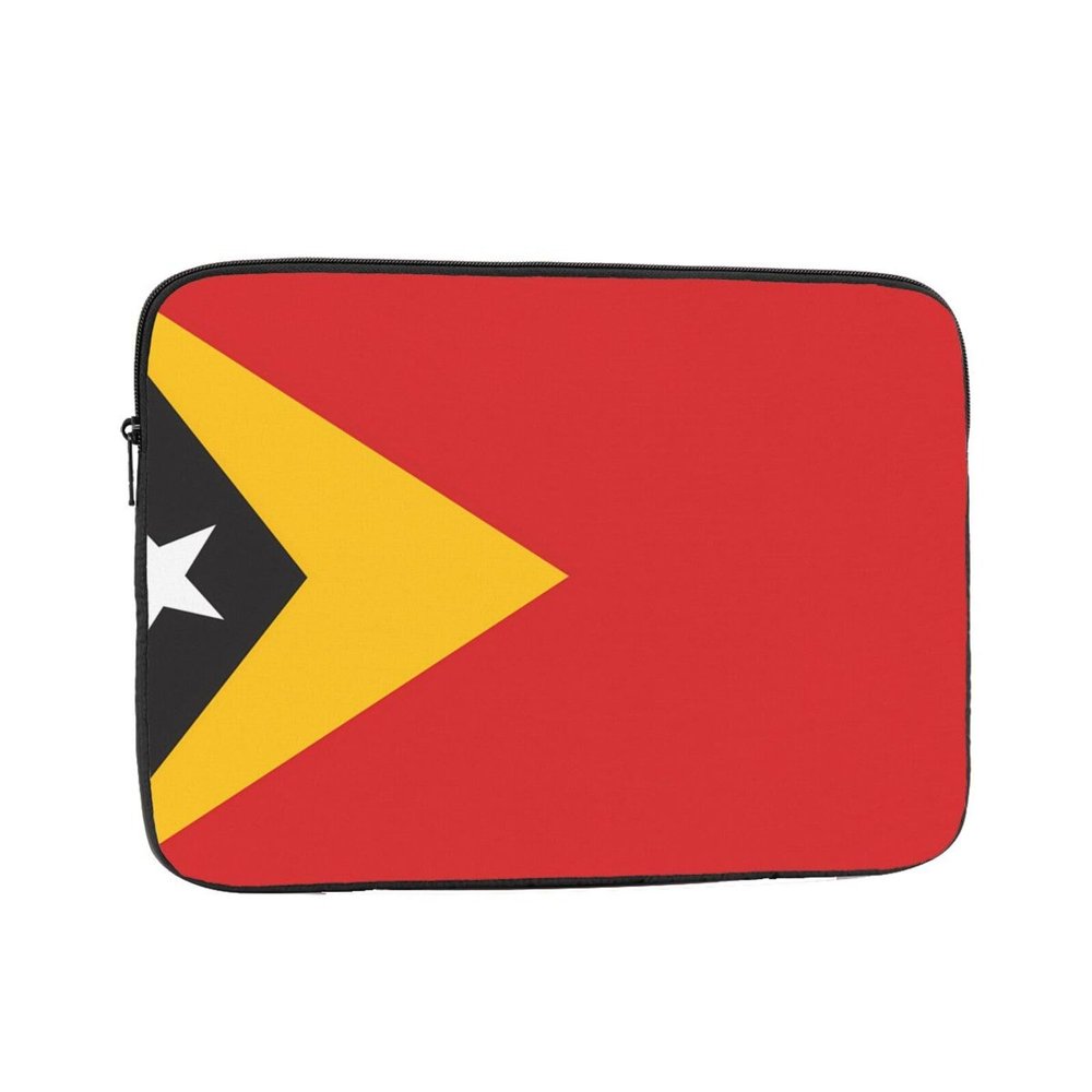 13 Inch Portable and Shockproof Laptop Bag with Unique Flag of Timor-Leste Print, for Work, University, and Commuting