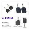 HHBL8I Y-Splitter 6.35mm to 6.35/3.5mm Cable Stereo/Mono Male to Two Female Audio Adapter(6.35Mono-3.5mm,5PCS) view 3