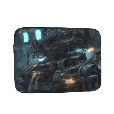 13 Inch Portable And Shockproof Laptop Bag With Unique Future Robot Print, For Work, University, And Commuting