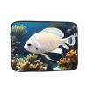 17 Inch Portable And Shockproof Laptop Bag With Unique White-Golden Fish Print, For Work, University, And Commuting view 1