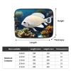 17 Inch Portable And Shockproof Laptop Bag With Unique White-Golden Fish Print, For Work, University, And Commuting view 4