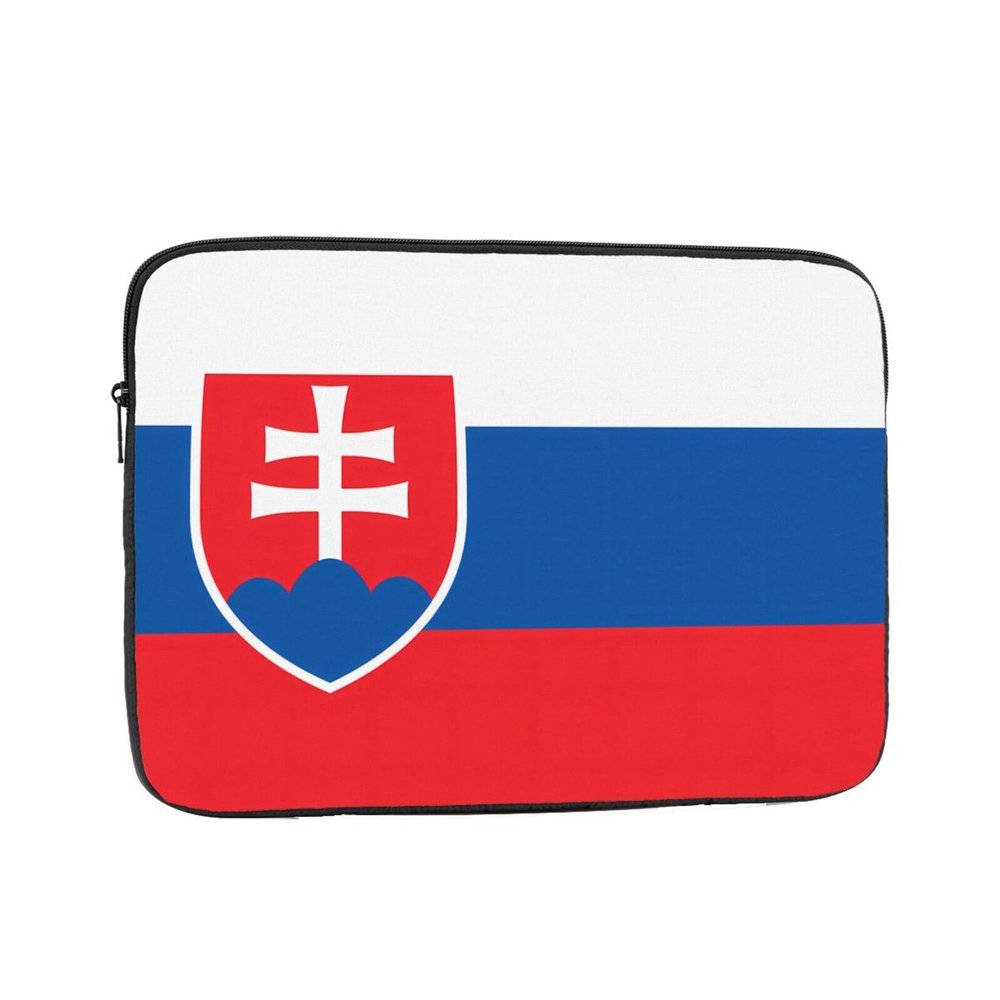 10 Inch Portable And Shockproof Laptop Bag With Unique Flag Of Slovakia Print, For Work, University, And Commuting