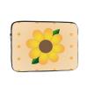 10 Inch Portable And Shockproof Laptop Bag With Unique Golden Sunflower Print, For Work, University, And Commuting view 1
