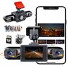 1080P Full View Car Dashcam System, 360 Car DVR WiFi 4 Channels Dash Cam Video Recorder with 64GB SD Card, Loop Recording Night Vision, Plug-in Power for Taxi and Family Vehicles (A# Quad Lens) view 1