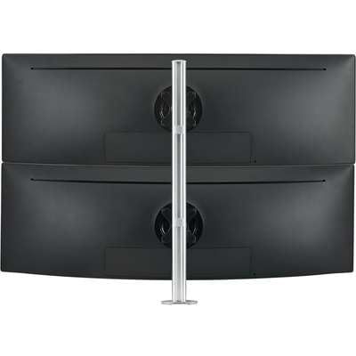AWMS-2-LTH75-H-S Dual Stack Heavy-Duty Monitor Desk Mount  Silver, Up to 49" Monitors