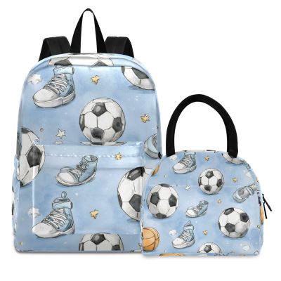 YMXFXP Football Shoe Backpack with Insulated Cooler Lunch Box, Lightweight Laptop Backpack Fits 15.6 Inch for Women Men, Book Bag Daypack for Work Travel