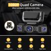 1080P Full View Car Dashcam System, 360 Car DVR WiFi 4 Channels Dash Cam Video Recorder with 64GB SD Card, Loop Recording Night Vision, Plug-in Power for Taxi and Family Vehicles (A# Triple Lens) view 2