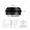 Camera Lens, 25mm F2 APS-C Frame Manual Focus Prime Lens,Compatible for Sony E A6000 A6400 Fuji XT30 XT4 XS10 XM5 Nikon Zfc Z8 Z9 M43(M4/3) view 3