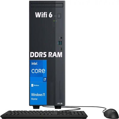ASUS V500 Business Tower Desktop Computer  10-core Intel Core i7-13620H Processor  64GB DDR5  1TB SSD  Office 365 for The Web  HDMI + DisplayPort, Wi-Fi 6  Wired Keyboard & Mouse  Windows 11