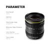 Camera Lens, 28mm F1.4 Wide Angle APS-C Large Aperture Manual Focus Lens,Compatible for Canon M Mount Sony E Fuji X M43(EF-M) view 4