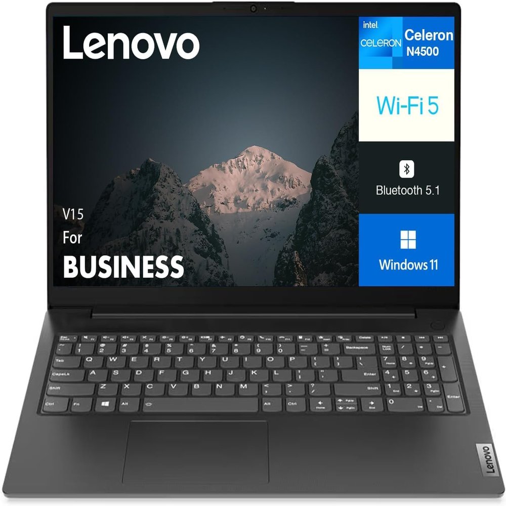 Lenovo V15 Gen 2 Business Laptop 15.6" FHD Anti-Glare Display (Intel Celeron N4500, 16GB DDR4, 512GB PCIe SSD, Intel UHD Graphics, WiFi, HD Webcam, RJ-45, HDMI, English Keyboard (UK), Win 11 Home)