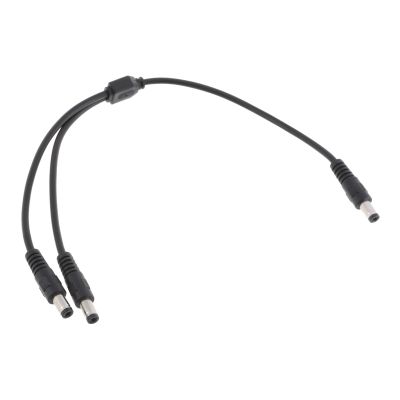 30CM DC5521 Power Splitter Cable 18AWG Male to Double Male 5.5x2.1mm for Electrical Equipment Power Supply Cord Charging Cable