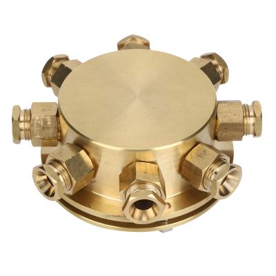 8 Hole Underwater Junction Box for Outdoor Equipment Lights Alloy Copper Cable Connector Box