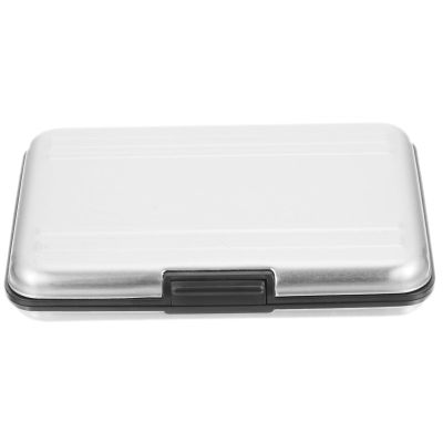 Alipis Memory Card Storage Box with 8 Slots Silver Holder Case for Digital Camera for Travel and Everyday Use