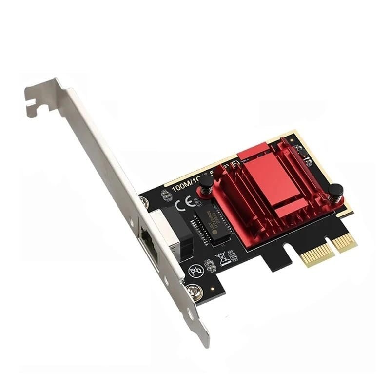 2.5G PCI-E to RJ45 Network Card RTL8125B Chip Gigabit Ethernet PCI Express Network Card 10/100/2500Mbps 1Gbps/2.5Gbps for Win7/8/10/11 and Linux