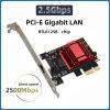 2.5G PCI-E to RJ45 Network Card RTL8125B Chip Gigabit Ethernet PCI Express Network Card 10/100/2500Mbps 1Gbps/2.5Gbps for Win7/8/10/11 and Linux view 2