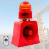LED Safe Industrial Siren Alarm, 120dB Sound and Light Alarm, Glitter Emergency Strobe Lights with Remote Control for Factories, Warehouses, Schools, Private Residences view 1