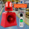 LED Safe Industrial Siren Alarm, 120dB Sound and Light Alarm, Glitter Emergency Strobe Lights with Remote Control for Factories, Warehouses, Schools, Private Residences view 3