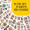 100PCS Funny SMores Stickers  Cute Vinyl Decals Featuring Marshmallow, Chocolate, and Campfire Designs for Laptop, Water Bottle, Scrapbook, and Camping Lovers view 2