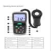 Light Meter, Illuminance Meter Light Meter USB Interface Brightness Test Photometer Illumination Meter Backlit LCD Display view 2