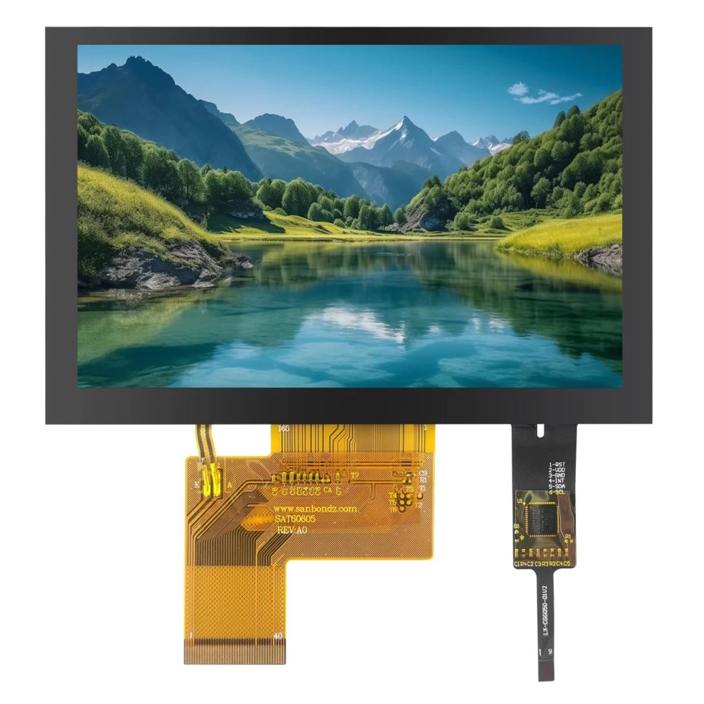 5''Inch TFT LCD Display Module 800 * 480 RGB IPS 40Pin 3.3V ILITTEK Driver 500 Illumination Capacitive Touch Screen