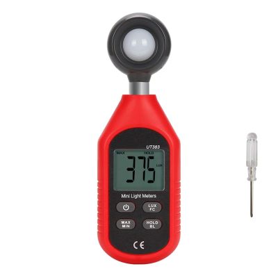 Light Meter, Light Meter 200,000 LUX Digital Luxmeter Luminance Lux Fc Test Max Min Illuminometers Photometer(383BT)