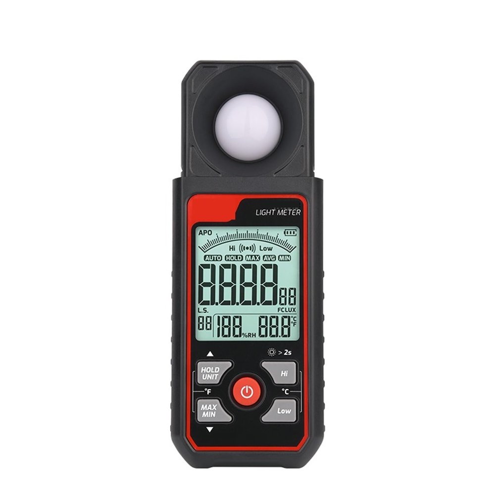 Light Meter, Didital Light Meter Photography Luxmeter 300000LUX Illuminometer Lx/FC Measure Photometer Enviromental Tester