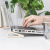 MUCKLILY Adjustable Laptop Stand 4pcs Set White and Black Laptop Bracket Cooling Rack Heightening Support for Desk Use view 4