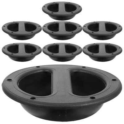 OATIPHO 8pcs Recessed Speaker Handles Replacement Pulls Abs Heavy Duty Speaker Handle Set Black 146x38mm for Portable Audio Equipment Repair and Cabinet Use
