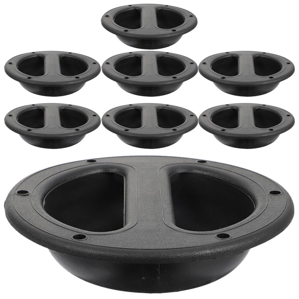 OATIPHO 8pcs Recessed Speaker Handles Replacement Pulls Abs Heavy Duty Speaker Handle Set Black 146x38mm for Portable Audio Equipment Repair and Cabinet Use