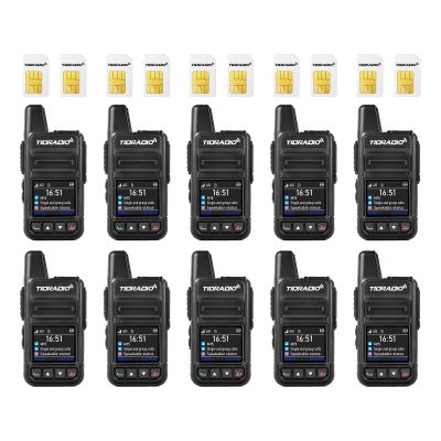 TIDRADIO TD-M15 Rapid Global Walkie Talkies 5000 Mile Long Range Poc radios, 4G LTE Unlimited Range PTT Two Way Radios for Family, Logistics, Company, Construction Site with Sim Card 10 Pack