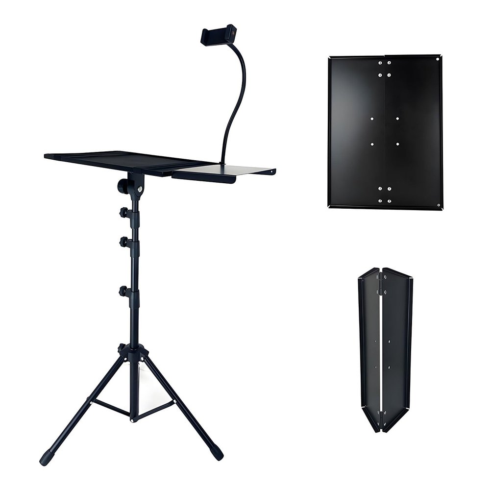 Xanorrg Portable Folding Projectors Mount with AntiSlip Base Universals Compatibility for Laptops Equipment AntiSlip Metal Projectors Tripods