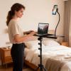 Xanorrg Portable Folding Projectors Mount with AntiSlip Base Universals Compatibility for Laptops Equipment AntiSlip Metal Projectors Tripods view 2