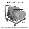 Cable Spool Rack with Independent Bearings and Pulleys,Turntable Wire Management Cable Roller Stand,for Construction Site(6 trays) view 2
