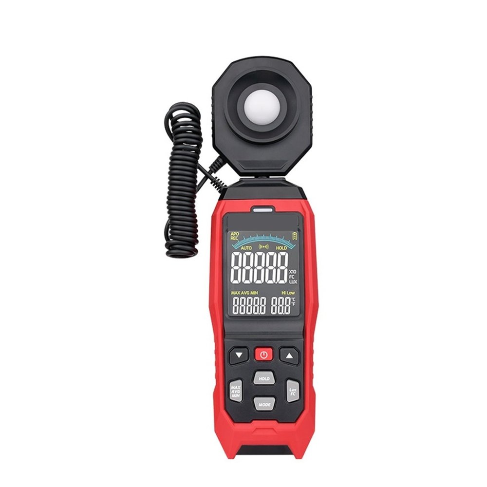 Light Meter, Light Meter Portable Digital Illuminance Lux/Fc Photometer Environmental LED Illuminometer Detachable Test