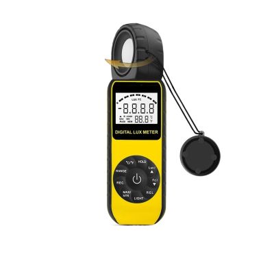 Light Meter, Digital Illuminance Light Meter Handheld Ambient Temperature Illuminance Measurer with Range Up to 300,000 Lux Luxmete