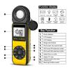 Light Meter, Digital Illuminance Light Meter Handheld Ambient Temperature Illuminance Measurer with Range Up to 300,000 Lux Luxmete view 2