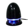 EXHUMKY Mini Multimedia Speaker with 3.5mm Audio Input, USB-Powered Loudspeaker Box with LED Light, Anti-Interference Bass Sound for Laptop, Desktop, and Tablet Use, Black and Blue view 4