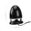 HEATSHAKING Mini Multimedia Speaker with LED Light, USB Plug-in External Desktop Speaker, 3.5mm Aux Input Wired Bass Loudspeaker for Laptop Phone Tablet, Black and Blue, Dc5v Compatible view 2