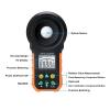Light Meter, LED Colorful Brightness Tester Light Meter 200000 LUX Handheld Digital Luxmeter Luxometro Enviromental Tester view 2