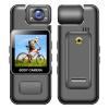 Tangxi 4K Body Camera with Audio and Video Recording, 180 Rotating Lens, Motion Detection, Night Vision, Loop Recording, Wearable Video Recorder with Back Clip view 1