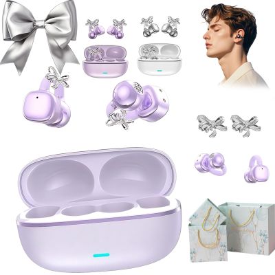 2026 New Clip-On Open-Ear Headphones 2026 New Clip-On Open-Ear Headphones  Wireless Bluetooth Earbuds with AI Noise Cancelling2026 New Clip-On Open (Purple)