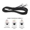 KALLORY 10pcs 2-Meter 4-core Landline Cable Telephone Wire Cord Set with Rj11 Connector for Home and Office Phone Connection view 3