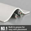 10 Meter Floor Cable Bridge Self-Adhesive Cable Duct Floor Flat Floor Cable Protection, Protects Cables and Prevents Trip Hazards(Black,W3.5cm/1.3in) view 2