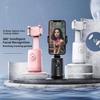 Ai-Powered Fully Automatic Tracking Phone Gimbal, Smart 360 Auto Face Tracking with Remote & Gesture Control, Adjustable Angle & Anti-Shake Rechargeable for Live Record No App (Pink) view 3